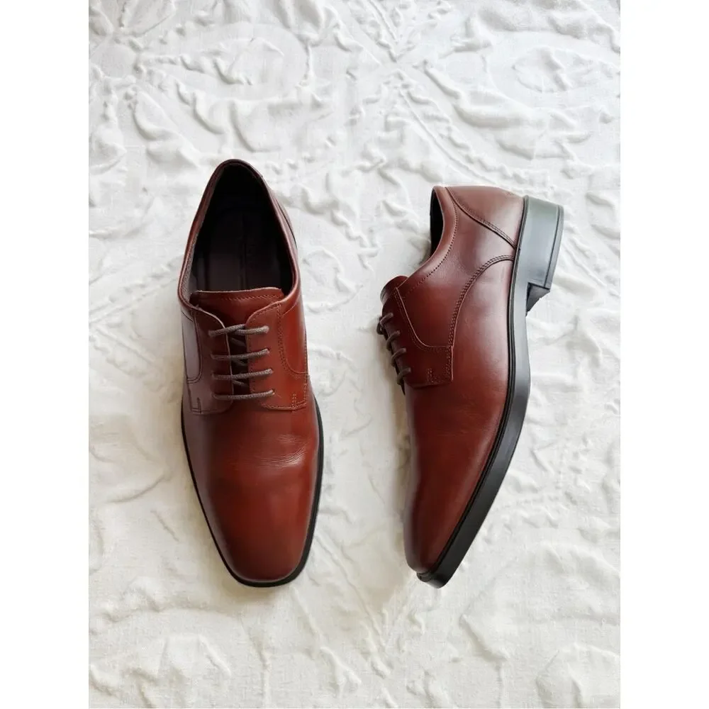 Ecco Cognac Metropole Milan Derby Size 11 - 11.5 New